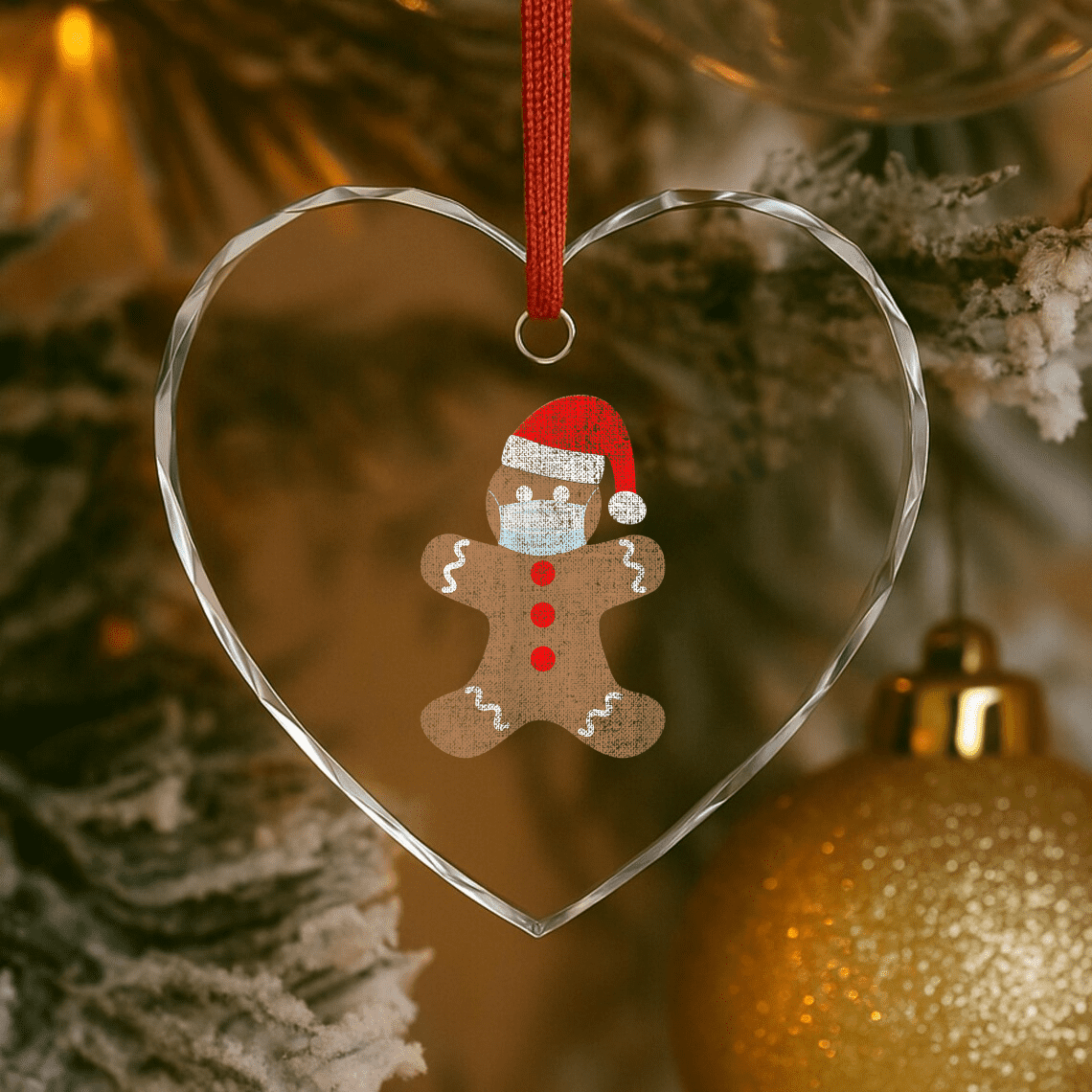 Zeny Decor Gingerbread Man Face Mask Chris.Tmas Gift Social Distance