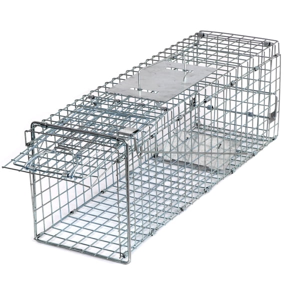 Zeny Live Animal Trap Extra Large Rodent Cage Garden Rabbit Raccoon Cat, 24" x 8" x 7.5"