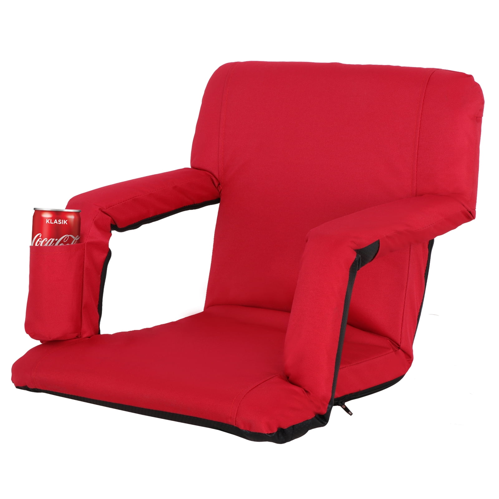 Zeny Portable Stadium Seat Chair with Back Support, Armrest