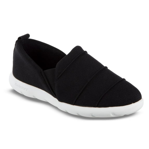 Zenz From isotoner Women's Pintuck Closed Back Slip-ons Black