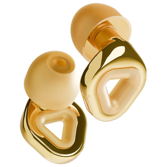 Zenz Ignite Pro Earplugs - 18dB Noise Reduction Ear Plugs for Concert, Music Festivals, DJs & Nightlife - Comfortable Fit with XS/S/M/L Eartips & Case Seal for Extra Reduction (Gold)