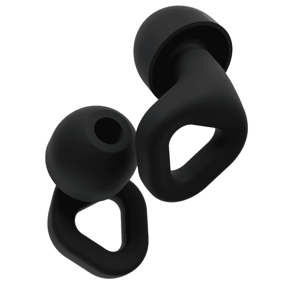 Zenz Unwind Earplugs for Noise Reduction - 27dB Hearing Protection - Soft Silicone for Sleep, Travel, Yoga - Case Included - Black