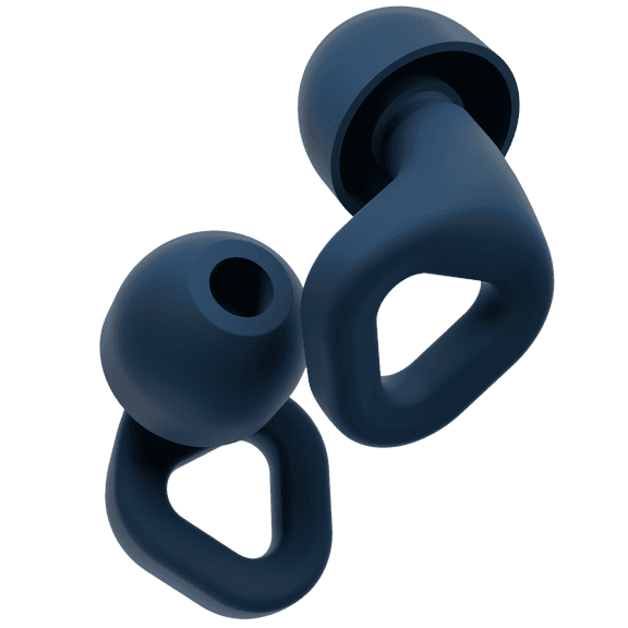 Zenz Unwind Earplugs for Noise Reduction - Reusable Soft Silicone for Sleep, Travel, Yoga - Navy