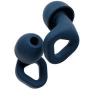 Zenz Unwind Ear Plugs for Noise Reduction - Reusable Soft Silicone for Sleep, Travel, Yoga - Navy