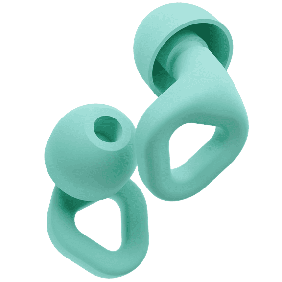 Zenz Unwind Earplugs for Noise Reduction - Reusable Soft Silicone for Sleep, Travel, Yoga - Mint