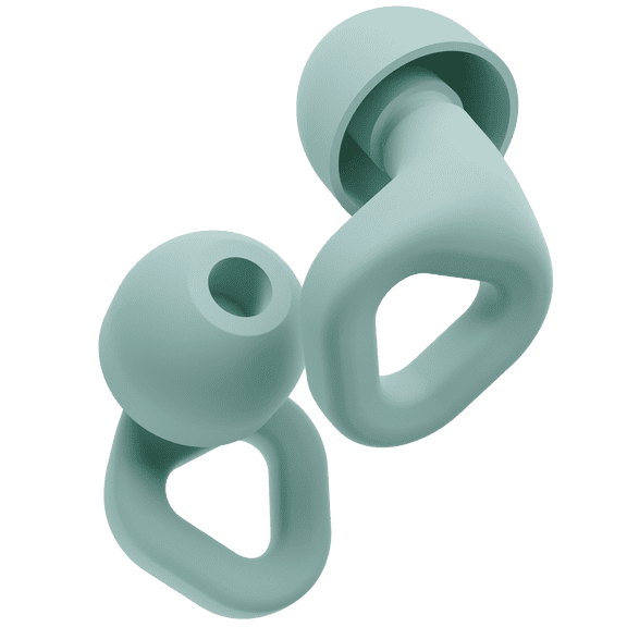 Zenz Unwind Ear Plugs for Noise Reduction - Reusable Soft Silicone for Sleep, Travel, Yoga - Dew Mint