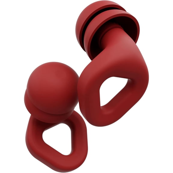 Zenz Unwind Pro Earplugs for Noise Reduction - Reusable Soft Silicone for Sleep, Travel, Yoga - 35dB Hearing Protection - Red