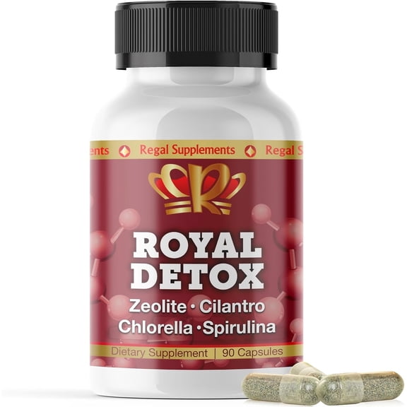 Zeo Health Royal Detox Heavy Metal and Full Body Detox Cleanse Capsules, 90 Count