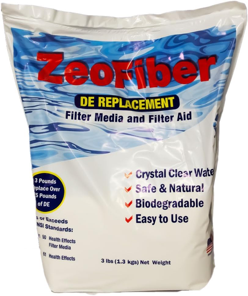 ZeoFiber 3 lb. DE Filter Replacement Swimming Pool Green Filtration
