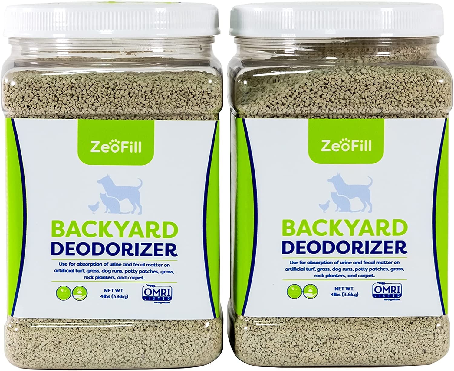 ZeoFill Dual Pack Backyard Deodorizer 4 lbs Eliminates Pet Urine