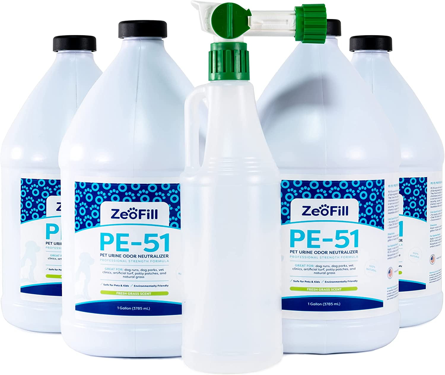 ZeoFill PE51 Pet Odor Eliminator Professional Strength Urine Enzyme Cleaner Pet, Turf