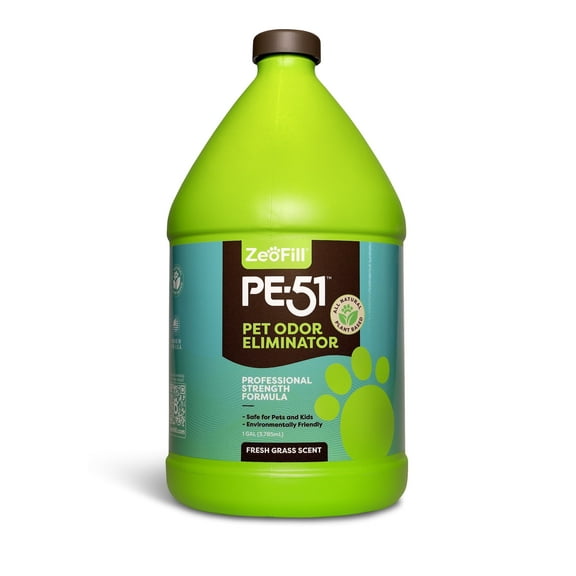 Zeofill PE-51 Pet Odor Eliminator, Professional Strength, Cat & Dog Urine Enzyme Cleaner, 1 Gallon