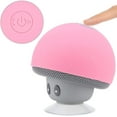 thumbnail image 1 of Zeokiar, Bluetooth Speaker Mini Portable Wireless Speaker Mushroom Subwoofer with Suction Cup Function, Pink, 1 of 4