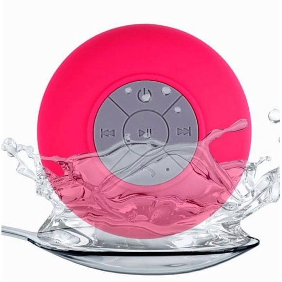 Zeokiar, Shower Speaker, IPX6 Waterproof Bluetooth Speaker, Loud HD Sound, Portable Wireless Speaker with Suction Cup & Sturdy Hook, Built-in Mic, for Shower, Pool, Beach, Pink