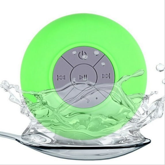Zeokiar, Shower Speaker, IPX6 Waterproof Bluetooth Speaker, Loud HD Sound, Portable Wireless Speaker with Suction Cup & Sturdy Hook, Built-in Mic, for Shower, Pool, Beach, Green