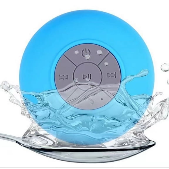 Zeokiar, Shower Speaker, IPX6 Waterproof Bluetooth Speaker, Loud HD Sound, Portable Wireless Speaker with Suction Cup & Sturdy Hook, Built-in Mic, for Shower, Pool, Beach, Blue