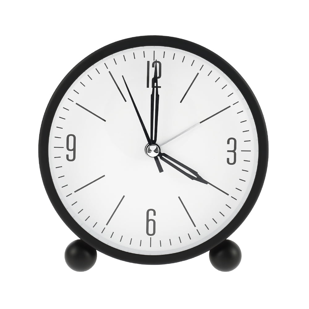 Zeokiar Silent Sweep Analogue Alarm Clock Battery Powered Desk Bedside Clock
