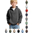 thumbnail image 1 of Zeophrasy Boy's Long Sleeve Pullover Hoodie Casual Sweatshirt with Pocket, 1 of 7
