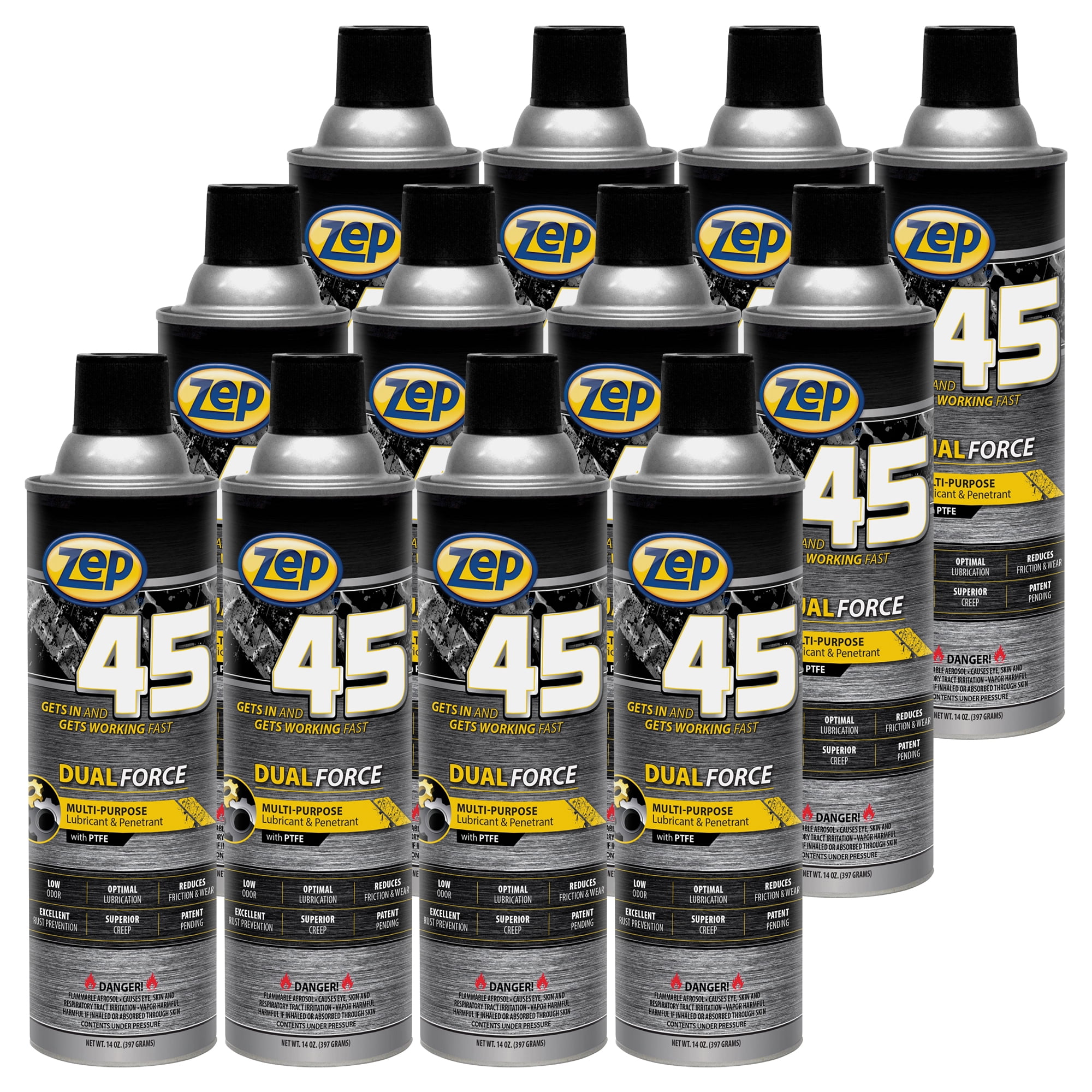 Zep 45 Dual Force Lubricating Oil Spray, Multipurpose Metal