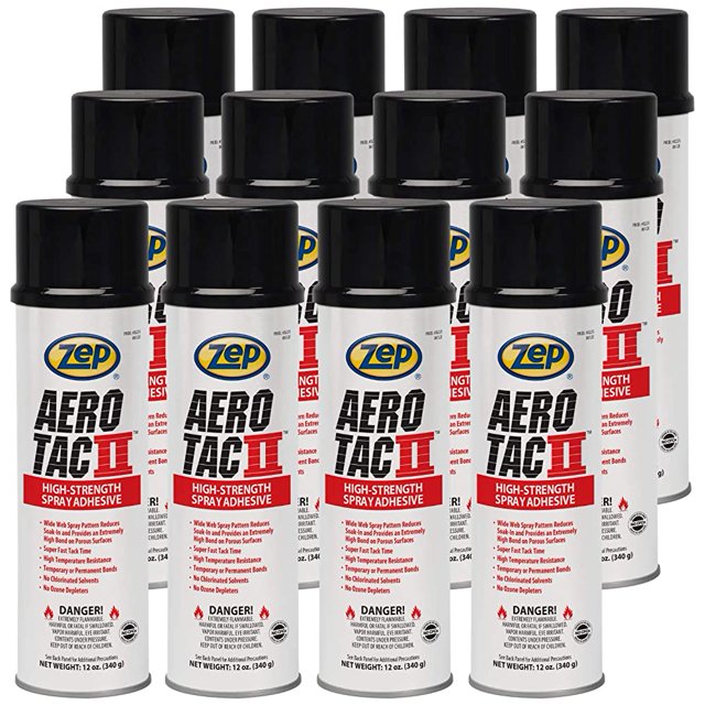 Zep Aero Tac II HeavyDuty Adhesive Spray 12 Oz 22501 (Case of 12