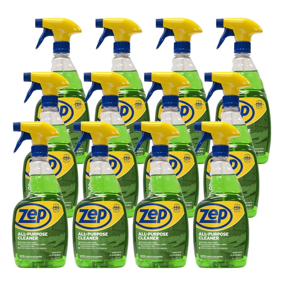 Zep All-Purpose Cleaner and Degreaser - 32 Ounce (Case of 12) - ZUALL32 - Advanced Formula for Professional Cleaning of Kitchen, Bathroom, and Living Space Surfaces