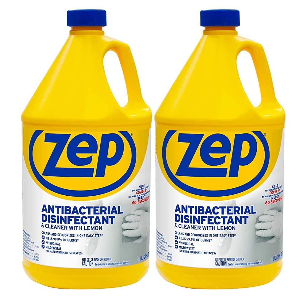 Zep Antibacterial Disinfectant Cleaner, Lemon Scent, 1 Gallon