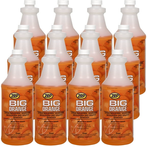 Zep Big Orange Liquid Citrus Solvent Degreaser - 32 oz (Case of 12) 41501
