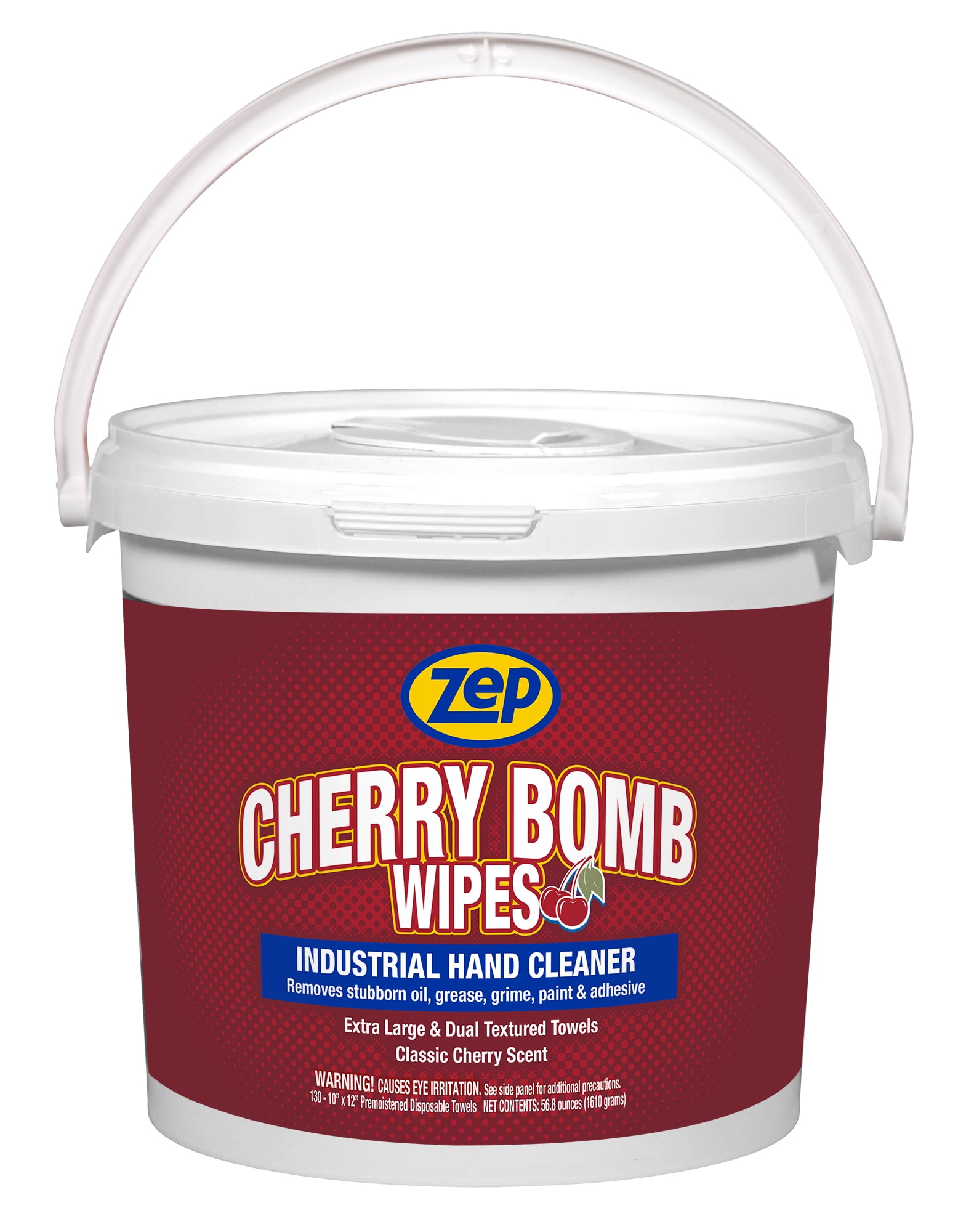 Zep Cherry Bomb Industrial Hand Cleaning and Degreasing Wipes, Size: 10 inch x 12 inch