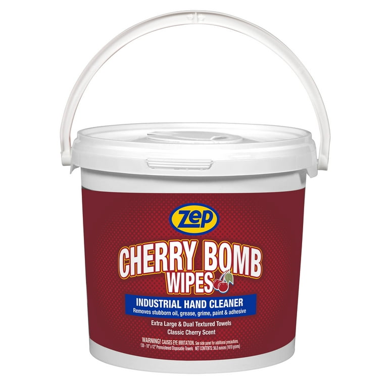 Zep Cherry Bomb Industrial Hand Cleaning and Degreasing Wipes 