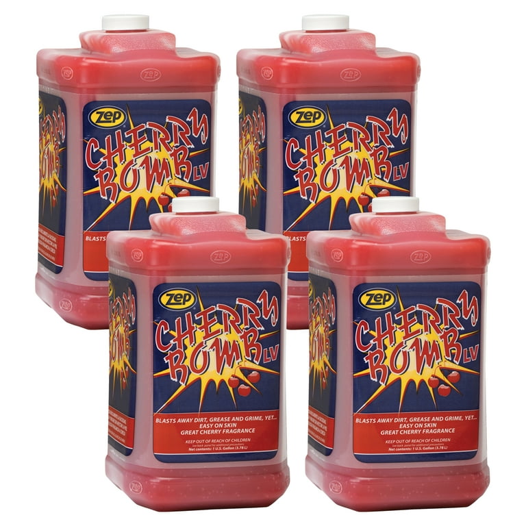 Zep Hand Cleaner, Cherry Bomb with Emollients/Grit, 1 Gal, Jug, Cherry  Fragrance, 4 Pack 095124