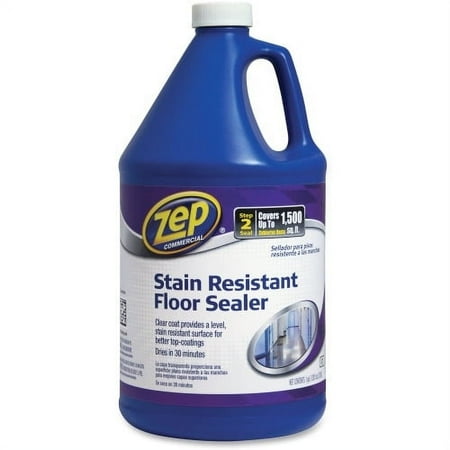 Zep Commercial Stain Resistant Floor Sealer Liquid - 128 fl oz (4 quart) - 1 Each - Blue