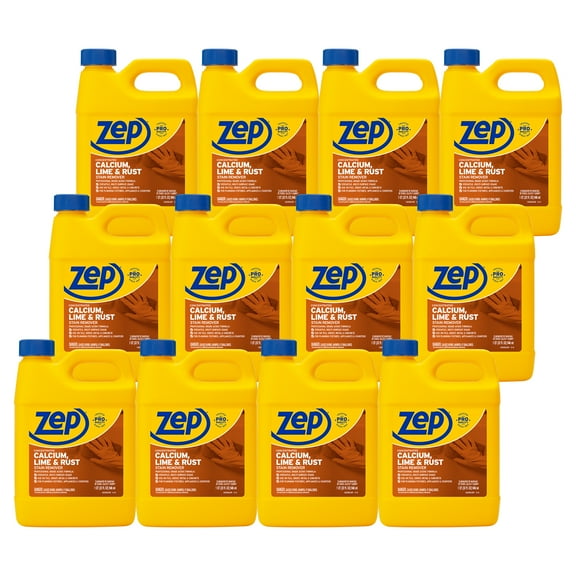 Zep Concentrated Calcium, Lime And Rust Remover - 32 oz (Case of 12) ZUCAL32 - Fast-Acting Solution For Calcium, Lime, And Rust Stains