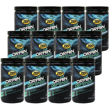 Zep Drain Defense Enzymatic Drain Cleaner Powder 18 oz (Case of 12) ZDC16 - Safe for Pipes and Septic Systems