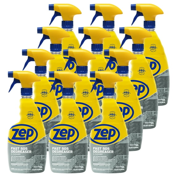 Zep Fast 505 Degreaser & Cleaner - 32 oz. (Case of 12) ZU50532 - Removes Oils, Grease & Dirt on Tools, Grills, Decks, & Plastic