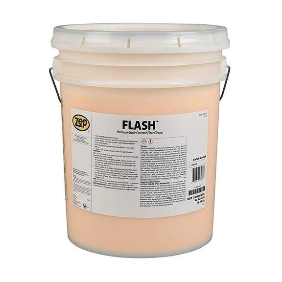 Zep Flash Powdered Concrete Floor Cleaner - 40lb (Case of 1) 72333 - Premium Grade, Alkaline, Removes Grease and Oil Deposits