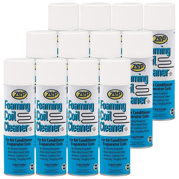 Zep Foaming Coil Cleaner - 20 oz (Case of 12) 20201 - Professional Strength Quickly Cleans HVAC and AC Units