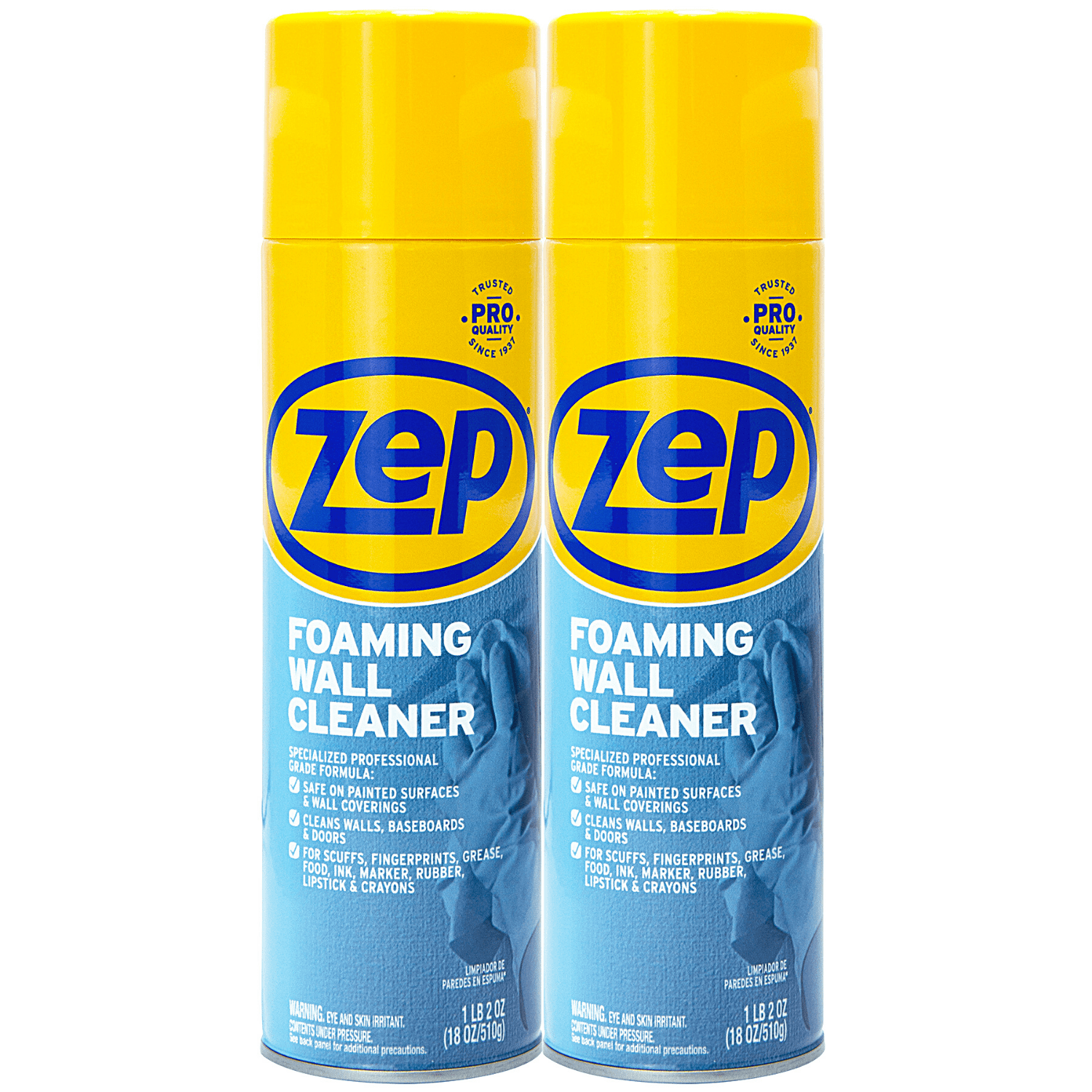 Zep Foaming Wall Cleaner - 18 oz (Case of 4) - ZUFWC184 - Removes Stains  Without Damaging Finishes