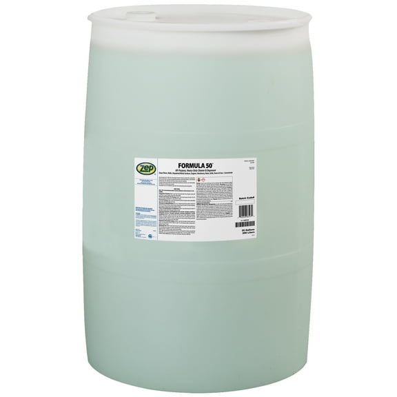 Zep Formula 50 Cleaner and Degreaser - 55 Gallon (1 Drum) 85985 - All-Purpose, Heavy-Duty, Use on Floors, Walls, Unpainted Metal Surfaces, Engines, Grills, Ovens and Fans