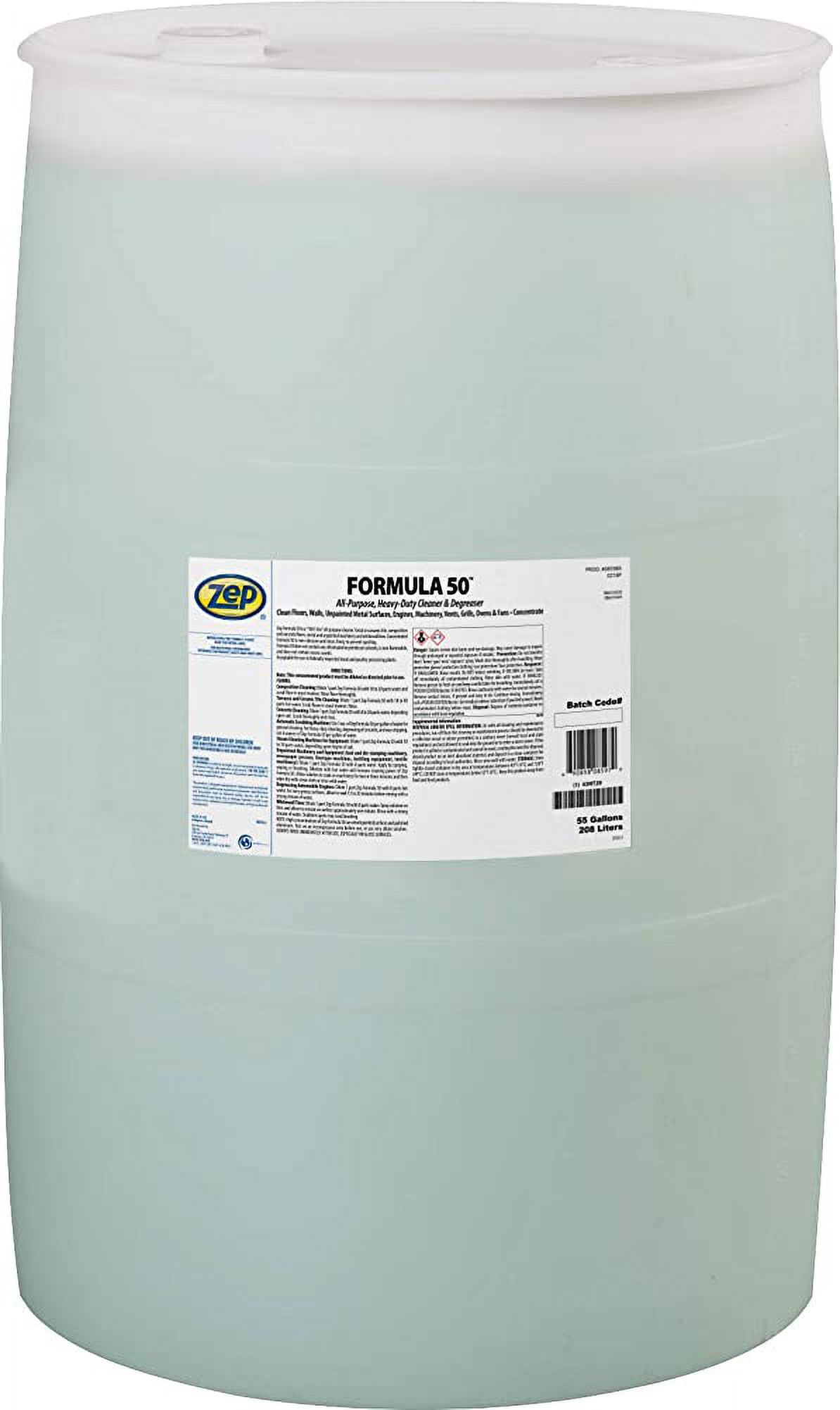 Zep Formula 50 HeavyDuty Alkaline Cleaner 55 Gallons (One Drum