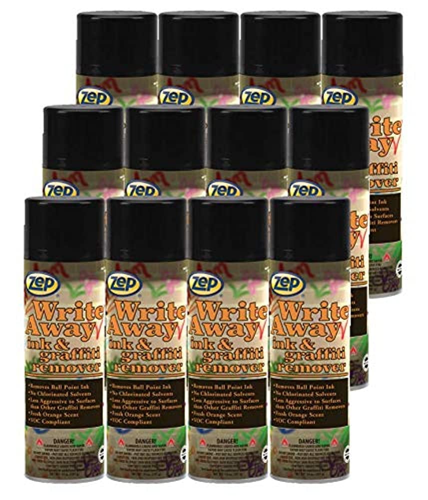Zep GRAFFITI, INK and PAINT REMOVER Write Away Aerosol (Case of 12) 32401 For fast removal of