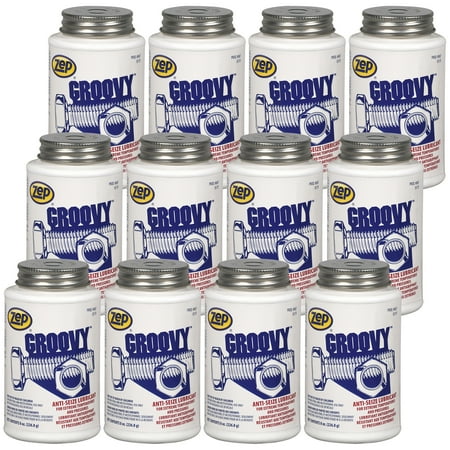 Zep Groovy Anti-Seize Lubricant - 8 oz (Case of 12) 68701 - Prevents Seizing Caused by Gallonling, Gallonvanic Action, Fretting, Fusion, Pitting, Thread Distortion, Breakage, Rust, and Corrosion