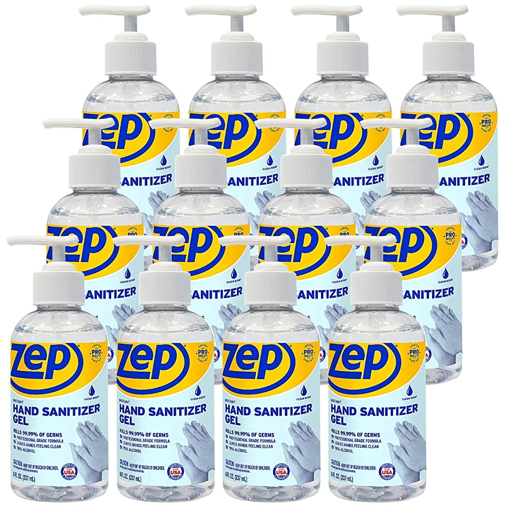 Zep Hand Sanitizer Gel 70 Alcohol 8 Ounce Case of 12 ZUIHSG8