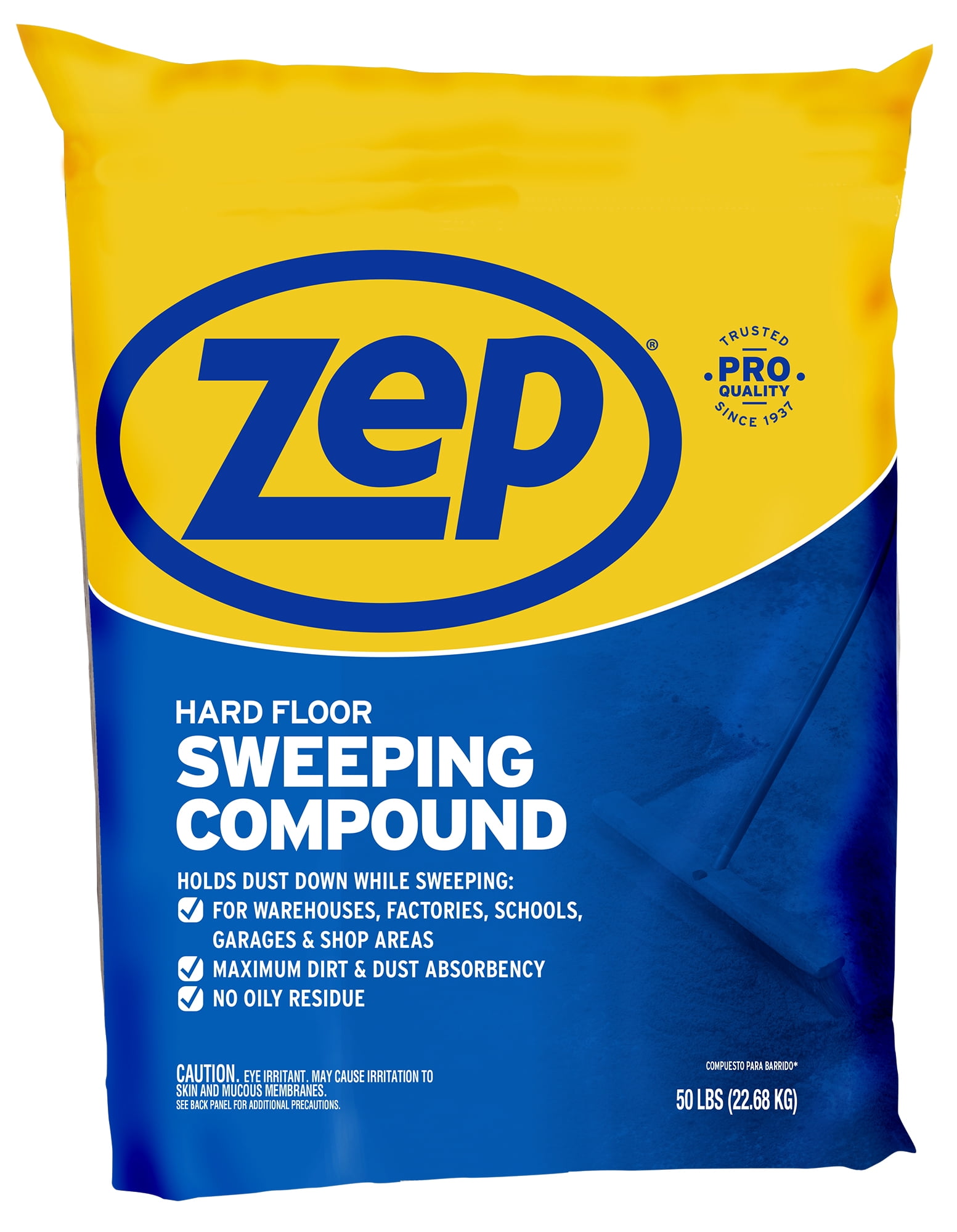 Zep Hard Floor Sweeping Compound - 50lb (1 Unit) HDSWEEP50 - Holds Down Dust While Sweeping Garages, Contruction Sites, Homes, Schools, and Businesses - Dirt and Dust Absorbency, No Oily Residue
