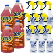 Zep Heavy-Duty Citrus Degreaser 1 Gal Case of 4 and Cleaner Concentrate Professional Sprayer Bottle Case of 9 - ZUCIT128 - Professional Strength Kitchen Grade Formula