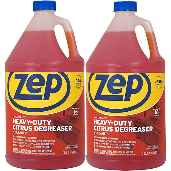 Zep Heavy-Duty Citrus Cleaner and Degreaser - ZUCIT128 - 1 Gallon(Case of 2) Professional Strength Cleaner and Degreaser, Concentrated Pro Formula