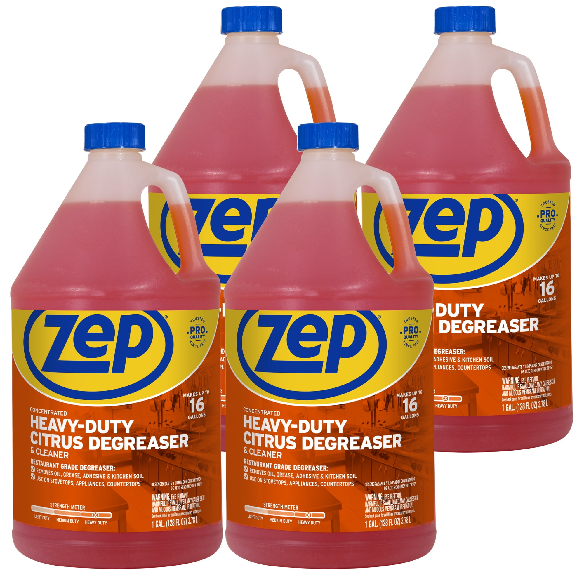 Zep HeavyDuty Citrus Degreaser Refill 1 Gallon (Case of 4) ZUCIT128