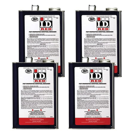 Zep I.D. Red Liquid Fast Evaporating Industrial Degreaser - 1 Gallon (Case of 4) 57024 - Designed for use when rapid evaporation and no residue are necessary