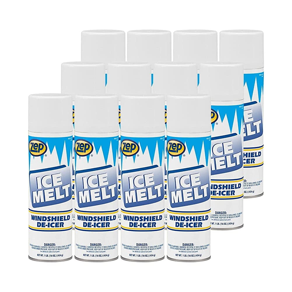 Zep Clear Ice Melt Aerosol De-Icer for Windshields and Windows - 20 Oz. (Case of 12)