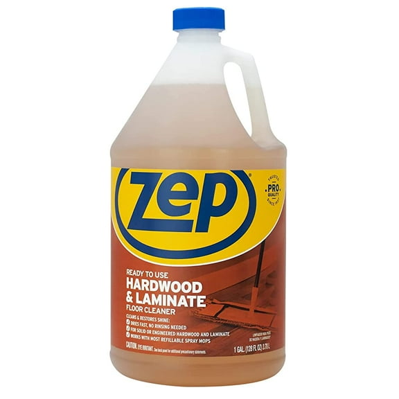Zep Industrial Hardwood and Laminate Floor Cleaner - 1 Gallon - ZUHLF128 - Removes Spots, Stains and Scuffs. Restores Shine