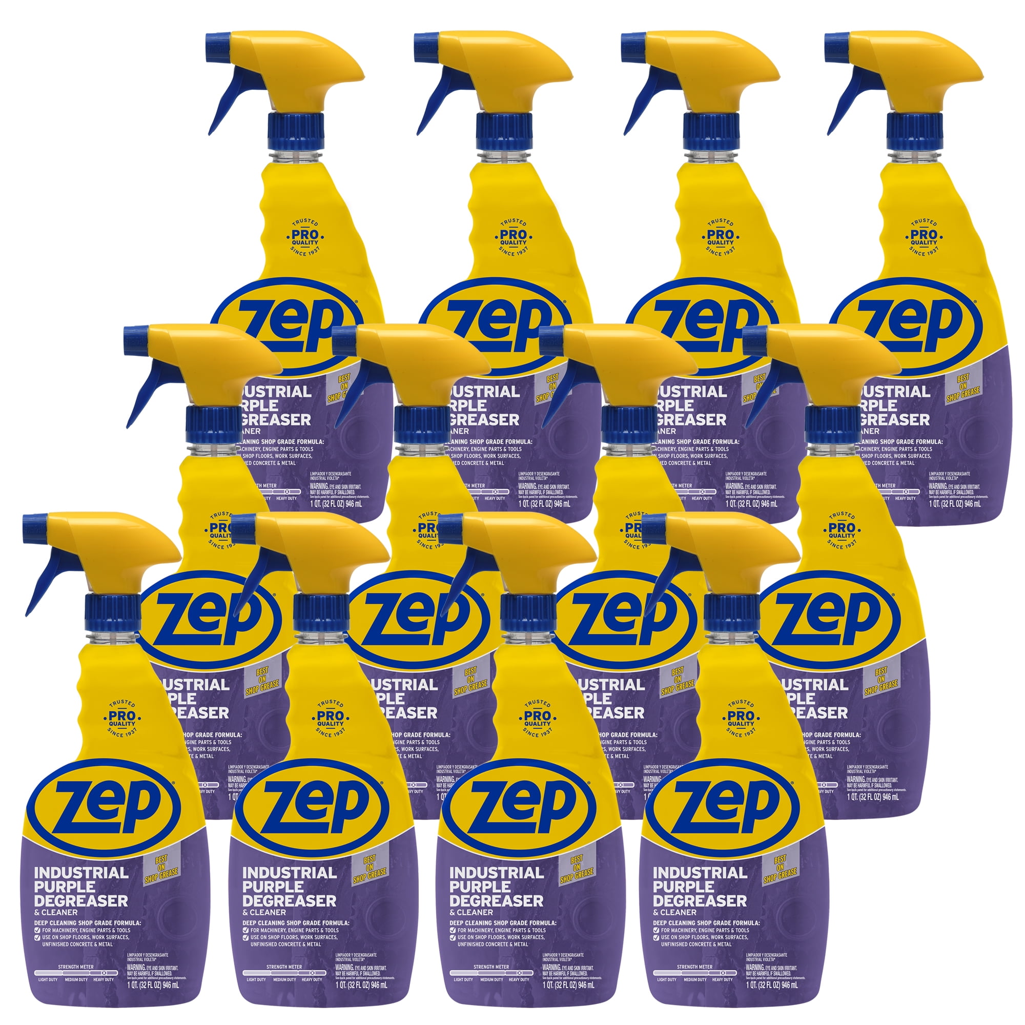 Zep Industrial Purple Cleaner and Degreaser Concentrate - 32 Ounce (Case of  12) R42310 - Easy to Rinse Formula